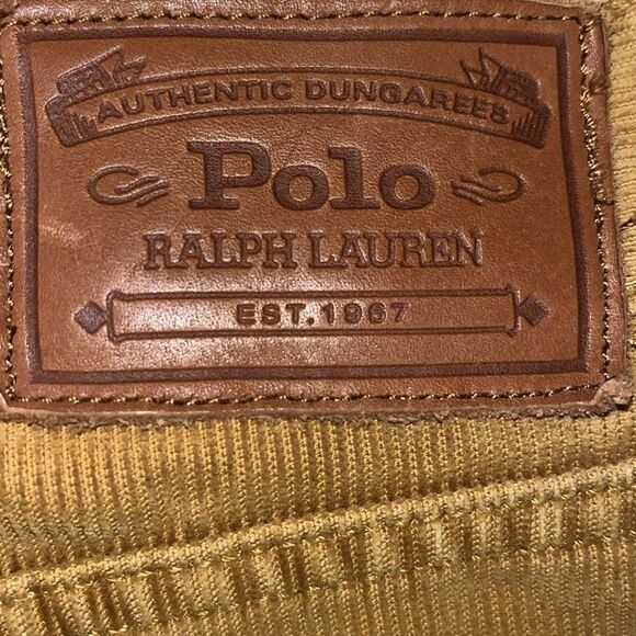 Gold Brown Small Swale Polo Ralph Lauren 5 Pocket Corduroy Pants Trousers 38/30 - Picture 4 of 6